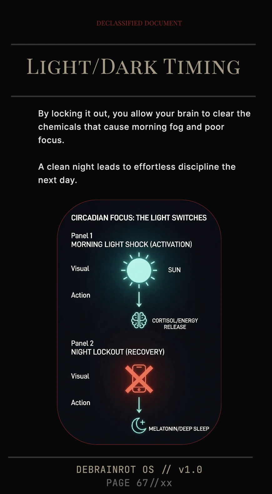 Light/Dark Timing protocol from DeBrainrot OS Manual